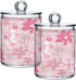 Kigai Watermelon 2PC Airtight Transparent Plastic Storage Jar for Food, Herbs, Tea, Easy to Use with Storage Lid