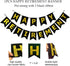 Retirement Party Decorations Supplies, Black and Gold Happy Retirement Banner, Star Shape Foil Balloons, Folding Paper