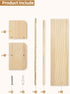 Set 3 Maxpeuvon Nursery Floating Shelves for Wall, of Book Shelves Natural Wood Wall Mounted Organizer with Towel Bar