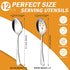 BEWOS 12-Piece Serving Spoons Set, 6 Serving Spoons and 6 Slotted Spoons, 9.1-Inch Serving Utensils Set for Parties, Serving Spoons Stainless Steel, Dishwasher Safe, Large Serving Spoons For Buffet