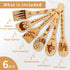 Wooden Spoons for Cooking Utensils Set 7pcs - Harry Gifts for Women Kitchen Accessories, Magic Wizard Spoon