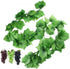 12 Strands 90 ft Artificial Fake Grape Vines - Hanging Plant Garland with 3 Strings Grapes for Decor