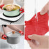 NEPAK 2 Pairs Heat Resistant Oven Mitts, Mini Silicone Gloves, Potholder for Kitchen Cooking & Baking (Red, Blue)