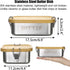 BSTKEY Countertop, 1 2 Butter Dish with Lid for Stainless Steel Butter Holder Container with Silicone Sealing