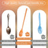 8 Pcs Iced Tea Spoons, Long Plastic Ice Handle Spoons, Colorful Teaspoons for Mixing Ice Cream, Honey, Cocktail