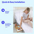 BedShelfie Bedside Shelf for Bunk Bed & Top Bunk, Floating Nightstand Tray for College Dorm Room