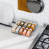 Yieach 8 Pack 9" 17.7" Adjustable Narrow Spice Rack for Drawer - Expandable From to - Acrylic Drawer Seasoning