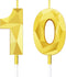 10th Birthday Candles Cake Numeral Candles, 3D Number Cupcake Topper Decoration for Birthday Wedding Anniversary