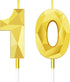 10th Birthday Candles Cake Numeral Candles, 3D Number Cupcake Topper Decoration for Birthday Wedding Anniversary