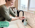 Mason Jar Kitchen Soap Dispenser & Sponge Holder - 14oz Liquid Soap Dispenser with Stainless Steel Pump
