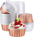 EUSOAR Disposable Baking Cups, 5oz 50pcs Foil Ramekins, Aluminum Muffin Liners with Lids