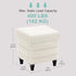 15"x12.6"x15.4" CAROLMADE Folding Storage Ottoman Cube Sherpa Footstool with Wood Legs Ottoman Footrest for Living Room