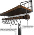Alsonerbay Floating Shelf Wall-Mounted, Coffee Bar Shelf with Hooks and Towel Bar, Kitchen Shelves for Organizing