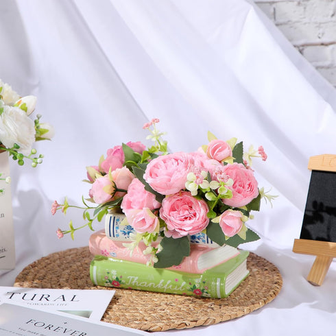Honeydak Book Shaped Decorative Planter Small Ceramic Flowerpot Home Decor Cute Flower Vase for Book Lovers Bookshelf