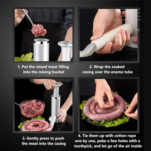 2 1 Commercial 2 Sausage Stuffer Meatball Maker - in Vertical Sausage Maker Machine Sausage Making Kit - Homemade