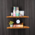evron Set 2, Corner Shelf Wall Mount, Acrylic Corner Shelves for Bathroom & Kitchen, Living Room, Space-Saving Wall