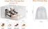 4pcs, Closet, Large Shoe Organizer Stackable with Magnetic Door DVD/CD Storage Clear Shoe Boxes for Foldable
