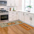 Artoid Mode Orange Buffalo Plaid Hello Pumpkin Fall Kitchen Mats Set of 2, Low-Profile Home Decor