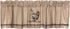 VHC Brands Sawyer Mill Charcoal Valance Curtain, Farmhouse Country Chicken Cotton, Gray and Tan, 20x72