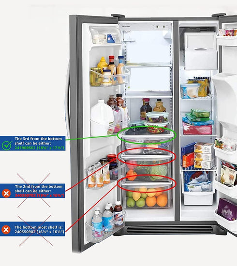 241969501 Refrigerator Shelf Frame - Compatible with Frigidaire Refrigerator - Replaces AP4433007, 1512992
