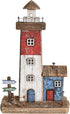 Decorative Lighthouse for Home Decor, 10.16" H Rustic Wood Light House Sculpture, Nautical Beach Tabletop Centerpiece