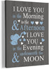 HIWX Baby Elephant Nursery Decor - I Love You In The Morning