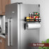 2 ZUNTO Magnetic Paper Towel Holder for Fridge, Black Kitchen Organizer with Towel Roll Holder, Spice Shelf and Hanging