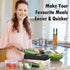 SpaceHacks 12-in-1 7 Vegetable Chopper, Kitchen Gadgets with Blades, Veggie, Food, Onion Chopper, Cucumber Slicer