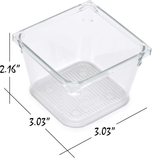 Masirs Clear Drawer Organizer, 8-Piece Set for Office Desk, Utensils, Cosmetics, and Makeup