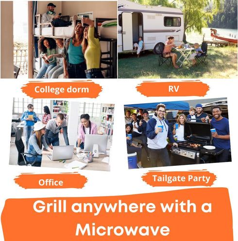 Microwave Sandwich Maker, Panini Press Grill Tray Crisper, Fast and Dishwasher Safe