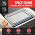 Bakken Swiss Cookie Sheet 3 Piece Set - Non-Stick Stackable Baking Pans with Deluxe Ceramic Coating