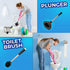 Set 18-in 2025 UMIEN Toilet Brush and Plunger - Updated No-Rust - Stainless Steel Design - Long Handles