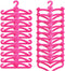 E-TING 60 PCS Pink Plastic Little Hangers for Girl Doll Dress Clothes