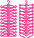 E-TING 60 PCS Pink Plastic Little Hangers for Girl Doll Dress Clothes