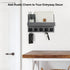 Key Holder for Wall, Decorative Key and Mail Holder with Shelf and Large Hooks for Bags and Coats