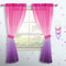 Pink and Purple Curtains for Girls Bedroom Decor, 1 Single Panel Pocket Window Voile Pastel Sheer Ombre Rainbow (63