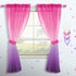 Pink and Purple Curtains for Girls Bedroom Decor, 1 Single Panel Pocket Window Voile Pastel Sheer Ombre Rainbow (63