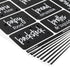 Talented Kitchen 128-Piece Chalkboard Pantry Labels for Containers - 2 x 3 in Black, Water-Resistant Preprinted White
