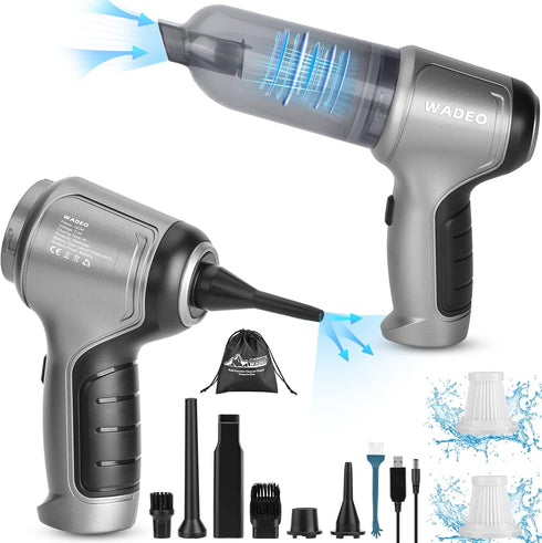 WADEO Cordless Handheld Vacuum, 9000PA Portable Mini Vacuum Cleaner, 0.7lb Ultra-Light 4-in-1 for Car & Home