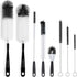 ALINK 8-Pack Bottle Cleaning Brush Set, Long Handle Black Cleaner for Washing Narrow Wine/Beer Bottles, Thermos, Flask,