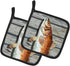 Caroline's Treasures 8489PTHD Red Fish Pair of Pot Holders - Kitchen Heat Resistant Hot Pads, 7 1/2 x 7 1/2