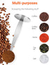 Two-in-One Stainless Steel Coffee Scoop Tamping Spoon, Dual-Purpose Coffee Tool for Measuring and Tamping