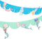 Meri Meri Mermaid Fringe Party Banner (Pack of 2), 8.5' Party Garland for Mermaid Party Decorations