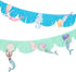Meri Meri Mermaid Fringe Party Banner (Pack of 2), 8.5' Party Garland for Mermaid Party Decorations