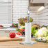 13 Inch Silver Crystal Standing Paper Towel Roll Holder, Square Base Standing Paper Towel Stand with Sparkly Crystal