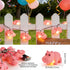 Cirkooh 4.9Ft 1.5M 10LED Cute Pink Hippo String Lights, Animal Fairy Lights Battery Operated Indoor Outdoor, Warm White