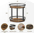 12'' 2 Countertop, LAMU Wood Lazy Susan Spice Rack Organizer, Tier Spice Organization for Cabinet, Kitchen, Table Top