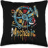 Mechanic: Retro Design Throw Pillow for Mechanics and Handyman