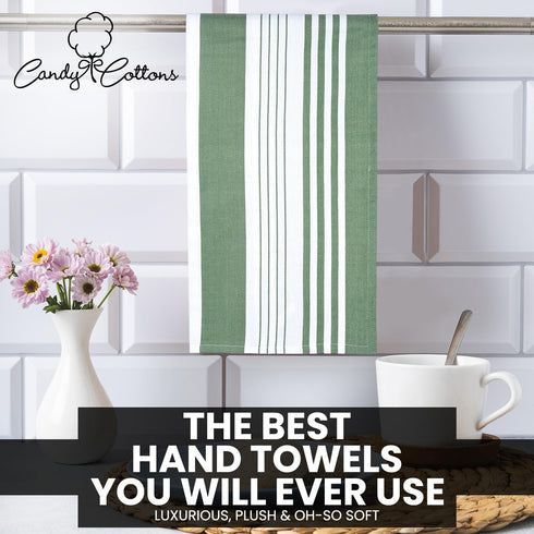 Set 6 18x28 Stripe Kitchen Towels Decor Mordern Design Centreband Tea Dish Towels Boho Stripe Absorbent Festive Gift