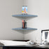 evron Set 2 Corner Mounting Shelf of Easy to Install Floating Wall Shelves with Wood Grain Finish, Durable